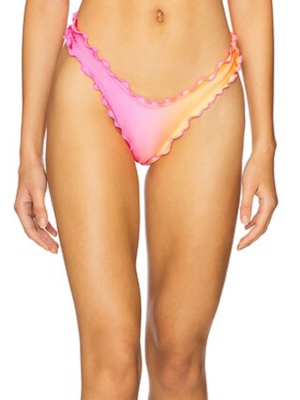 Kulani Kinis Tropical Haven Lettuce Edge Thong Bikini Bottom